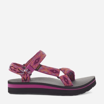 Teva Midform Universal - Women's Teva Sandals - Black / Rose | India (WIZC25641)